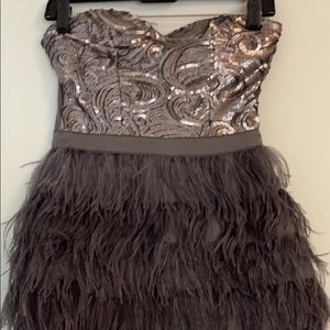 Bebe grey mini dress